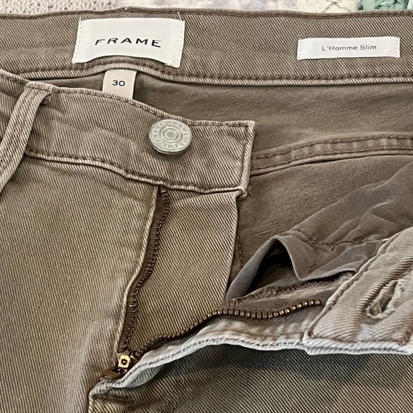 FRAME L'HOMME SLIM TWILL JEANS IN GARAGE GRIME NWOT MEN'S SIZE 30 - Picture 9 of 16
